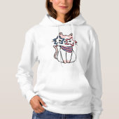 Pull À Capuche Chat mûr customisé (Devant)