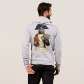 Pull À Capuche Chat Napoléon Bonaparte Bleu Russe (Dos entier)