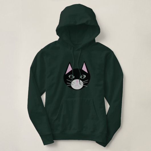 Pull À Capuche Chat Noir (Design devant)
