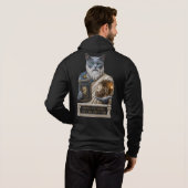 Pull À Capuche Chat Platoon Bleu Russe (Dos entier)