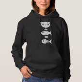 Pull À Capuche Chat + Poisson = Chat Os Poisson Poisson Kitty Kit (Devant)