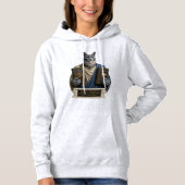 Pull À Capuche Chat Russe Bleu Homère (Devant)