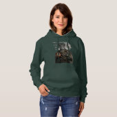 Pull À Capuche Chat Samouraï Bleu Russe (Devant entier)