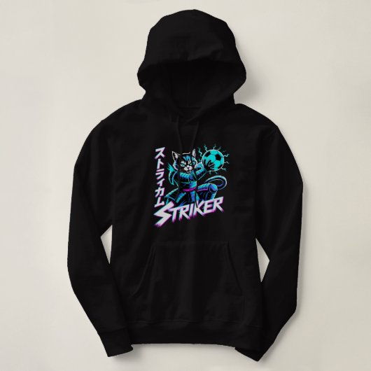 Pull À Capuche Chat Samouraï Dynamique pour Femmes - Pour les ama (Design devant)