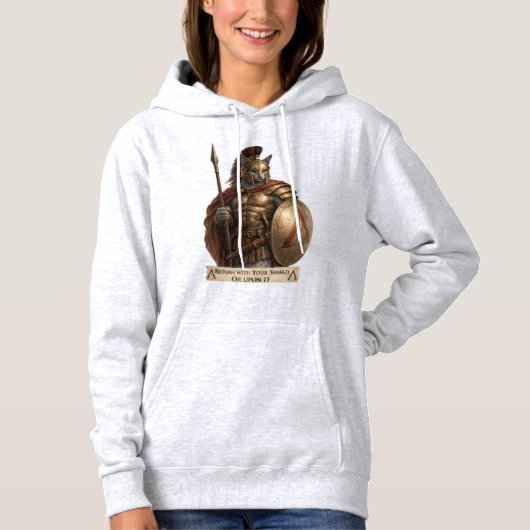 Pull À Capuche Chat Spartan Blue Russe (Devant)