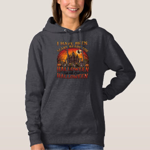 Pull À Capuche Château Hanté Halloween Sorcière Citrouille Prêt E
