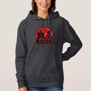 Pull À Capuche Chaton d'Halloween Maison Hantée Chat Graphique_1