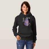 Pull À Capuche chaton esthétique synthwave vaporwave cool (Devant entier)