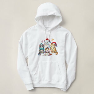 Pull À Capuche Chats de Noël