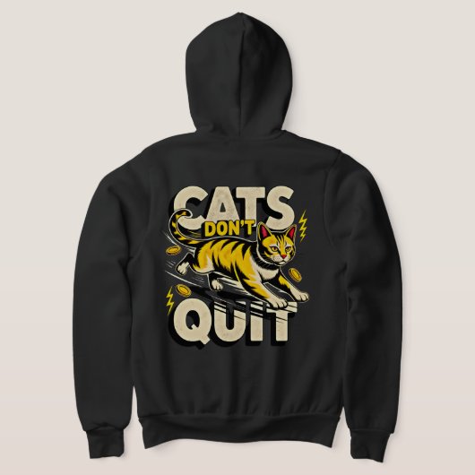 Pull À Capuche Chats entrepreneurs ne renoncent pas - Hustle d'ar (Couchage Retour)