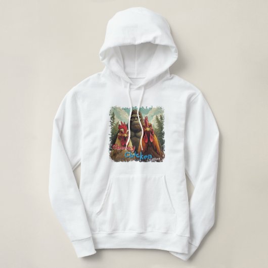 Pull À Capuche "Cheesy Chicken Selfies" Bigfoot Photo Op (Design devant)