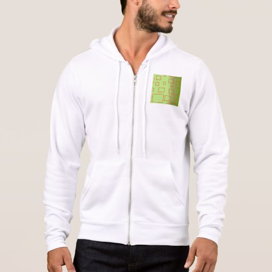 Pull À Capuche Chemise à capuche de base pour hommes Red Green Sq (Devant)