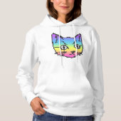 PULL À CAPUCHE CHEMISE À CAPUCHE VIDEO KITTY CAT EN PIXELS (Devant)