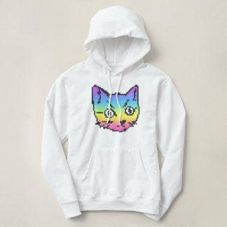 PULL À CAPUCHE CHEMISE À CAPUCHE VIDEO KITTY CAT EN PIXELS