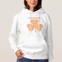 Chemise à carreaux personnalisée Trèfle Orange Cit