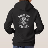 Pull À Capuche Chemise d'activisme de protestation Hands Off – Li (Dos)