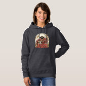 Pull À Capuche Chemise d'art vectoriel de guitariste de gravure v (Devant entier)
