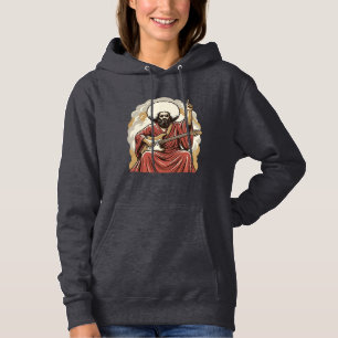 Pull À Capuche Chemise d'art vectoriel de guitariste de gravure v