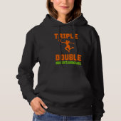 Pull À Capuche Chemise de basket-ball triple double femme (Devant)