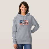Pull À Capuche Chemise de drapeau de héros protecteur de mari pat (Devant entier)