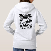 Pull À Capuche Chemise de Noël pour dames avec Santa et cerfs (Dos)
