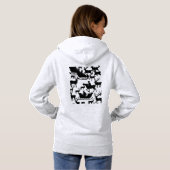 Pull À Capuche Chemise de Noël pour dames avec Santa et cerfs (Dos entier)
