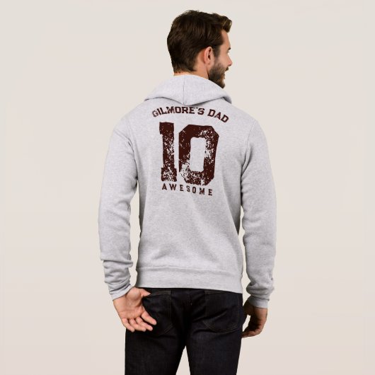 Pull À Capuche Chemise de Performance Papa au Maximum Cadeau Drôl (Dos entier)