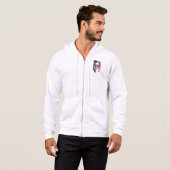 Pull À Capuche Chemise de pompier crâne homme (Devant entier)