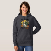 Pull À Capuche Chemise de sorcière de chien d'Halloween Gravure v (Devant entier)