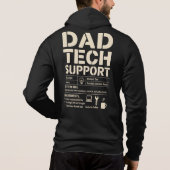 Pull À Capuche Chemise de soutien technique Papa – Humour techniq (Dos)