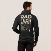 Pull À Capuche Chemise de soutien technique Papa – Humour techniq (Dos entier)