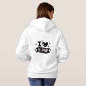 Pull À Capuche Chemise de sudation K-Pop/ J'aime K-Pop (Dos entier)