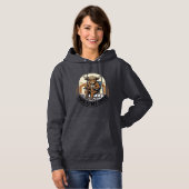 Pull À Capuche Chemise de vache de baseball avec mascotte de café (Devant entier)