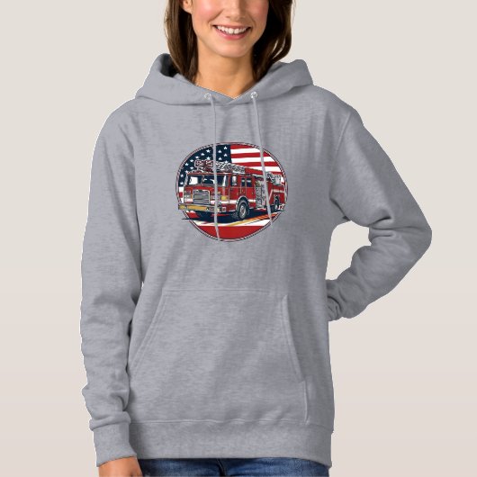 Pull À Capuche Chemise vectorielle Cercle Drapeau Américain Camio (Devant)
