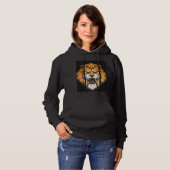 Pull À Capuche Chemises à capuche graphiques Lion rugissant féroc (Devant entier)