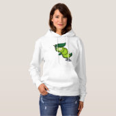 Pull À Capuche Chenille endormie avec feuille (Devant entier)