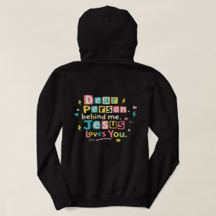 Pull À Capuche Cher personne derrière moi Jésus t'aime