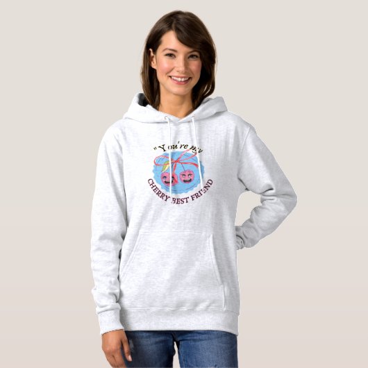 PULL À CAPUCHE CHERRY BEST AMI (Devant entier)