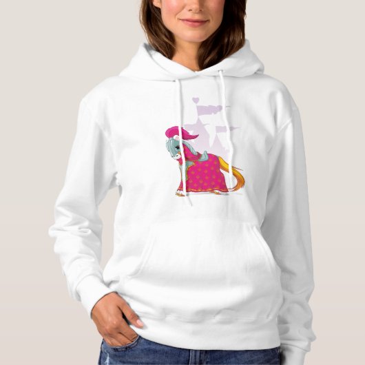 Pull À Capuche Cheval de Chevalier médiéval en Imaginaire d'Armor (Devant)