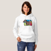 Pull À Capuche Cheval et fille de ferme (Devant entier)