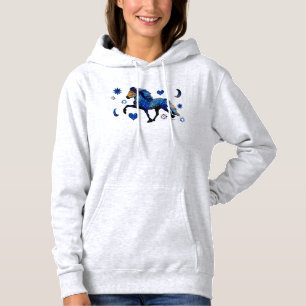 Pull À Capuche Cheval islandais Nuit étoilée