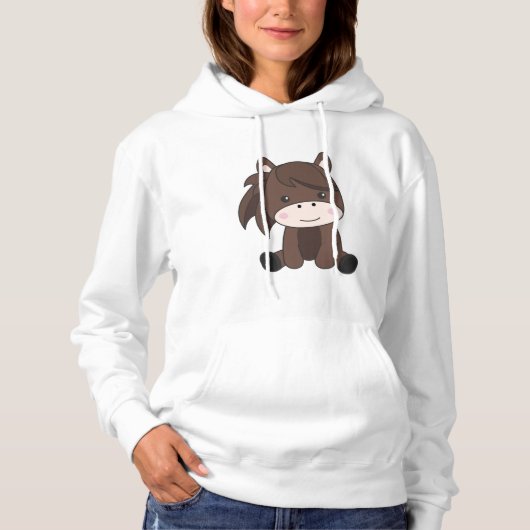 Pull À Capuche Cheval Pony Équine Pony Pour Enfants (Devant)