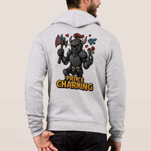 Pull À Capuche Chevalier Caricature Effrayant - "Le Charme Des Pr (Dos)