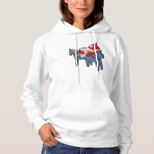 Pull À Capuche Chevaux de Dala (Devant)