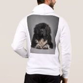 Pull À Capuche Cheveux Sauvages de Newf, On S'en fiche (Dos)