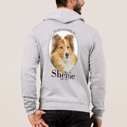 Pull À Capuche Cheveux Sheltie (Dos)