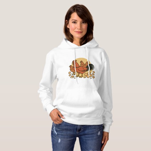 Pull À Capuche Chicken Lover Hoodie (Devant entier)