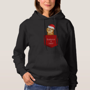 Pull À Capuche Chien À Poche Poméranie Nouvel An Soir