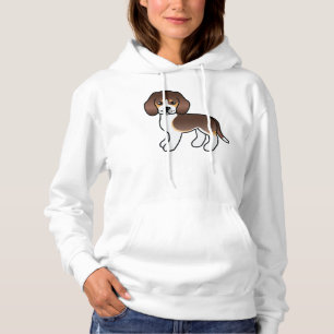 Pull À Capuche Chien Beagle de Dessin Animé Mignon Tricolore au C