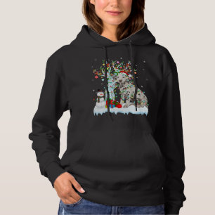 Pull À Capuche Chien dalmate Xmas Arbre Éclairage Père Noël Dalma
